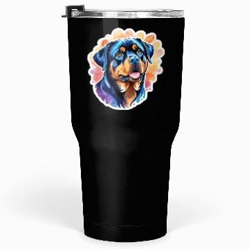 Discover Rottweiler Watercolor Tumblers 30 Oz