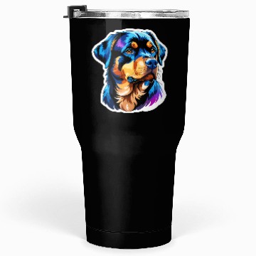 Discover Rottweiler Watercolor Tumblers 30 Oz