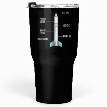 Discover Aerospace Model Rocket Kit Drawing Design Tumblers 30 Oz