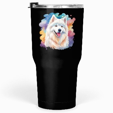 Discover Samoyed Dog Watercolor Tumblers 30 Oz
