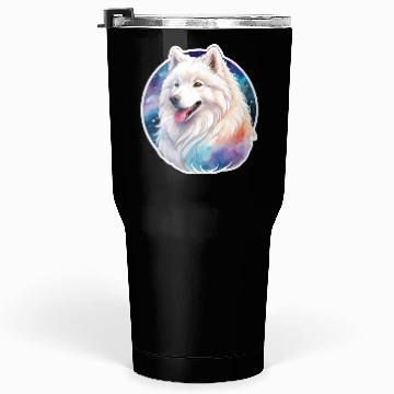 Discover Samoyed Dog Watercolor Tumblers 30 Oz