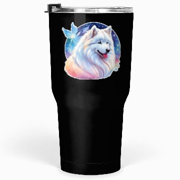 Discover Samoyed Dog Watercolor Tumblers 30 Oz