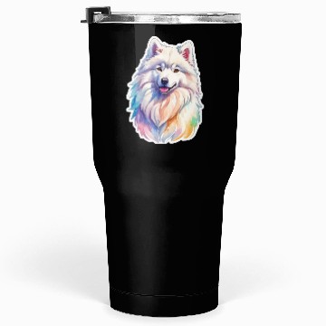 Discover Samoyed Dog Watercolor Tumblers 30 Oz