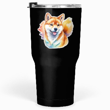 Discover Shiba Inu Watercolor Tumblers 30 Oz