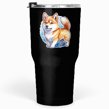 Discover Shiba Inu Watercolor Tumblers 30 Oz