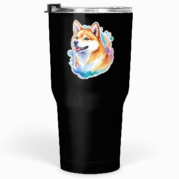 Discover Shiba Inu Watercolor Tumblers 30 Oz