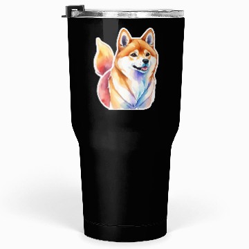 Discover Shiba Inu Watercolor Tumblers 30 Oz