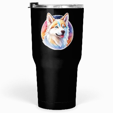 Discover Siberian Husky Watercolor Tumblers 30 Oz