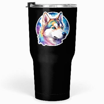 Discover Siberian Husky Watercolor Tumblers 30 Oz