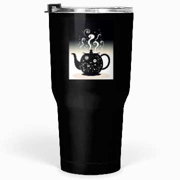 Discover Unique Black Teapot Design for Tea Lovers Tumblers 30 Oz