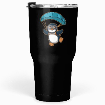 Discover Skydiving Penguin Adventure Tumblers 30 Oz