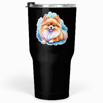Discover Pomeranian Watercolor Tumblers 30 Oz