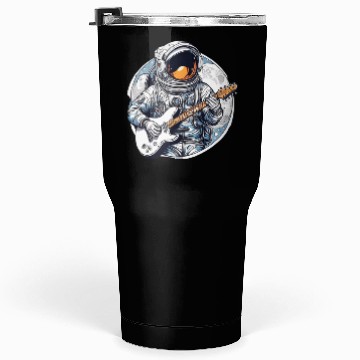 Discover Astronaut plays guitar on a planet in space Tumblers 30 Oz