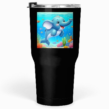 Discover The elephant-dolphin Tumblers 30 Oz