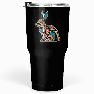 Discover Geometric Farm Animal Graphic Rabbit Vibrant Tumblers 30 Oz
