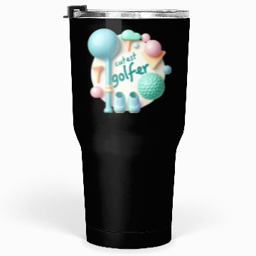 Discover Cutest Golfer - 3D pink bubbles Tumblers 30 Oz