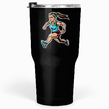 Discover Female Runner Graphic Tumblers 30 Oz