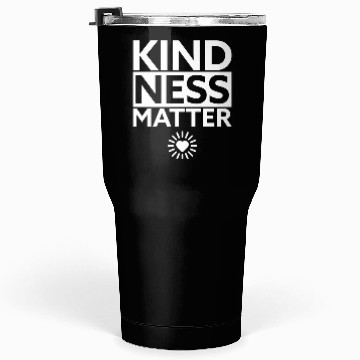 Discover Kindness Matters Positive Message Heart Design Tumblers 30 Oz