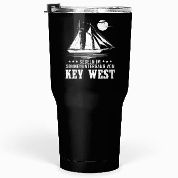 Discover Florida SUNSET SAILING IN KEY-WEST Tumblers 30 Oz