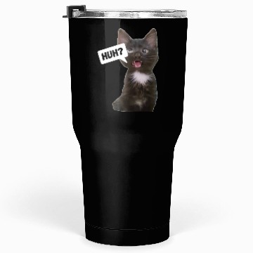 Discover Funny Cross Eyed Cat Meme Huh Funny Cat Tumblers 30 Oz