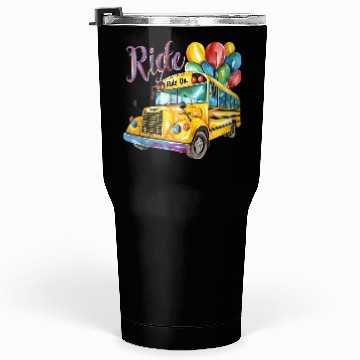 Discover "Back-to-School Ride: Colorful School Bus" Tumblers 30 Oz