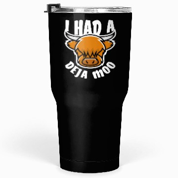 Discover Highland Cow Deja Moo Funny Saying Tumblers 30 Oz