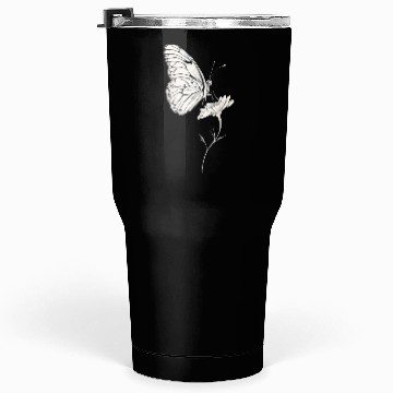 Discover Classic Butterfly on a Flower Tumblers 30 Oz