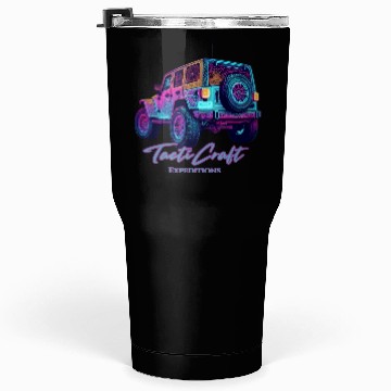 Discover Jeep rear view topographical Tumblers 30 Oz