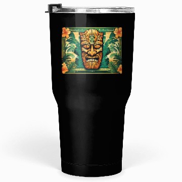 Discover Tiki Art Deco Mask Tumblers 30 Oz