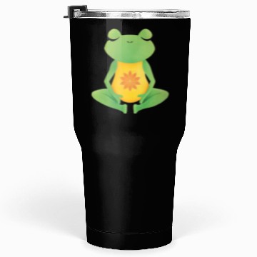Discover Meditating frog yoga lotus Tumblers 30 Oz
