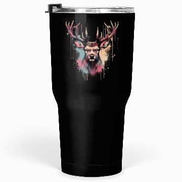 Discover A Deer’s Head In Watercolor Tumblers 30 Oz