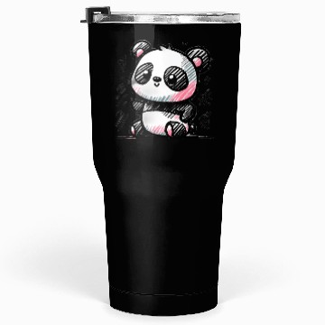 Discover Panda doodle Tumblers 30 Oz