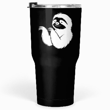 Discover Cool sloth silhouette portrait face head Tumblers 30 Oz
