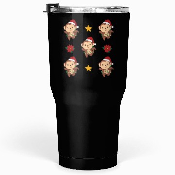 Discover Monkey Christmas Winter Animals Monkeys Tumblers 30 Oz