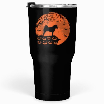 Discover Shiba Inu And Moon Halloween Funny Dog Lover Gift Tumblers 30 Oz
