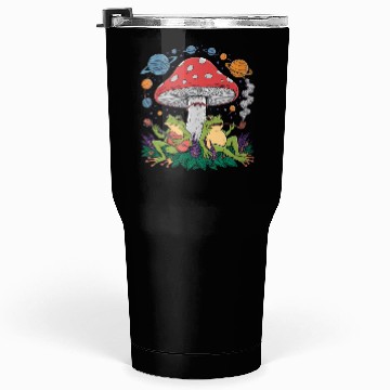Discover Galactic Frogs and Mushroom Haven Tumblers 30 Oz