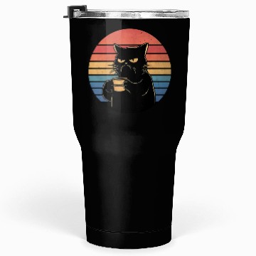 Discover Grumpy Cat with Coffee Retro Style Tumblers 30 Oz