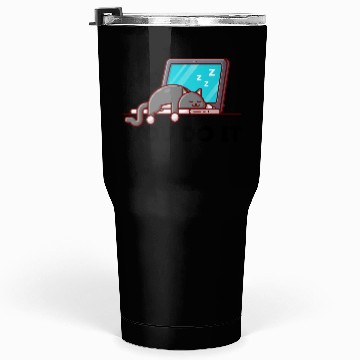 Discover No, You Do It: Funny Lazy Cat Sleeping Tumblers 30 Oz