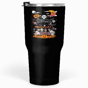 Discover Happy Halloween party Cute chibi cartoon Tumblers 30 Oz