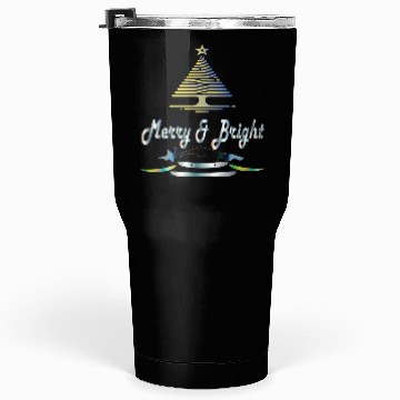 Discover ' Christmas and merry bright 'typography design Tumblers 30 Oz