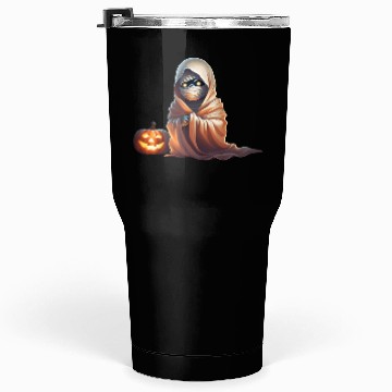 Discover Little Mummy Sitting with Pumpkin Tumblers 30 Oz