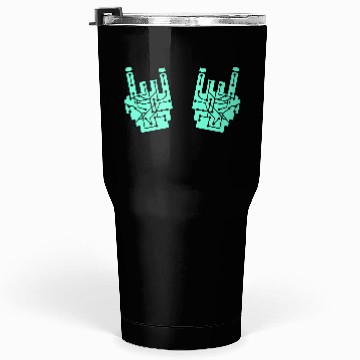 Discover Heavy metal nerd electronic circuits hand gesture Tumblers 30 Oz