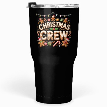 Discover Gingerbread Christmas Crew with Candy and Gifts Tumblers 30 Oz