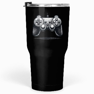 Discover Gamer Controller Cartoon Charcoal Gaming Art Tumblers 30 Oz
