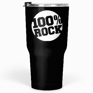 Discover 100 % Percent Rock Heavy Metal Music Text Logo Tumblers 30 Oz