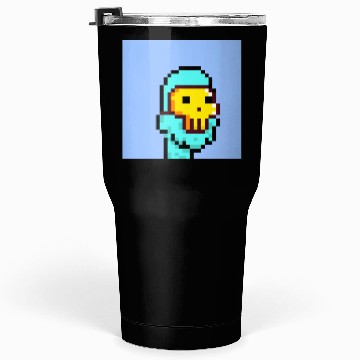 Discover Pixel Alien golden mask Tumblers 30 Oz