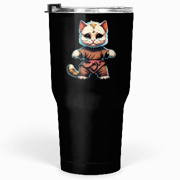 Discover Feline Warrior: The Kung Fu Cat Tumblers 30 Oz
