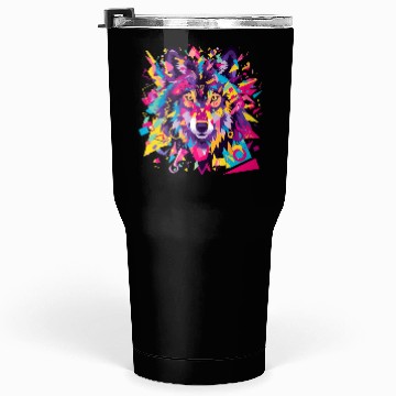 Discover Majestic Pop Art Alpha Wolf - Vibrant Cool Tumblers 30 Oz
