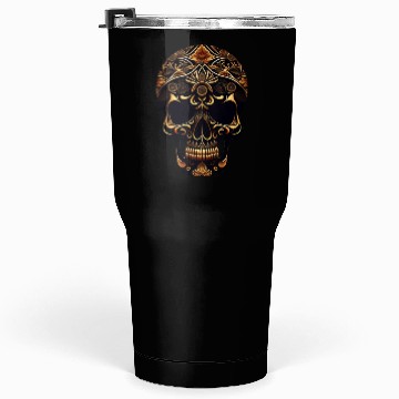 Discover skull with floral pattern it Tumblers 30 Oz