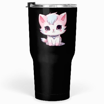 Discover Anime kawaii kitty, cute cat and neko Tumblers 30 Oz